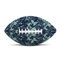 Blue And Teal Damask Pattern Print Rugby Ball