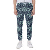 Blue And Teal Damask Pattern Print Scuba Joggers