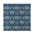 Blue And Teal Damask Pattern Print Silk Bandana