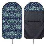 Blue And Teal Damask Pattern Print Waterproof Car Seat Cover
