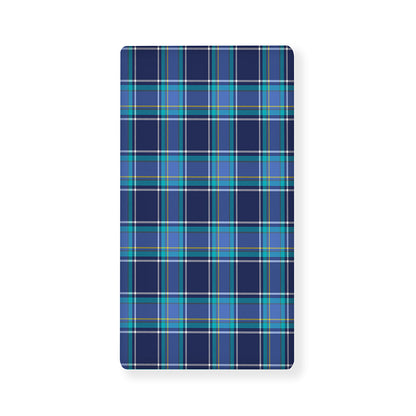 Blue And Teal Tartan Pattern Print Baby Crib Sheet