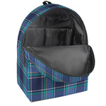 Blue And Teal Tartan Pattern Print Backpack