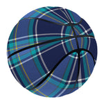 Blue And Teal Tartan Pattern Print Basketball