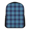 Blue And Teal Tartan Pattern Print Casual Backpack