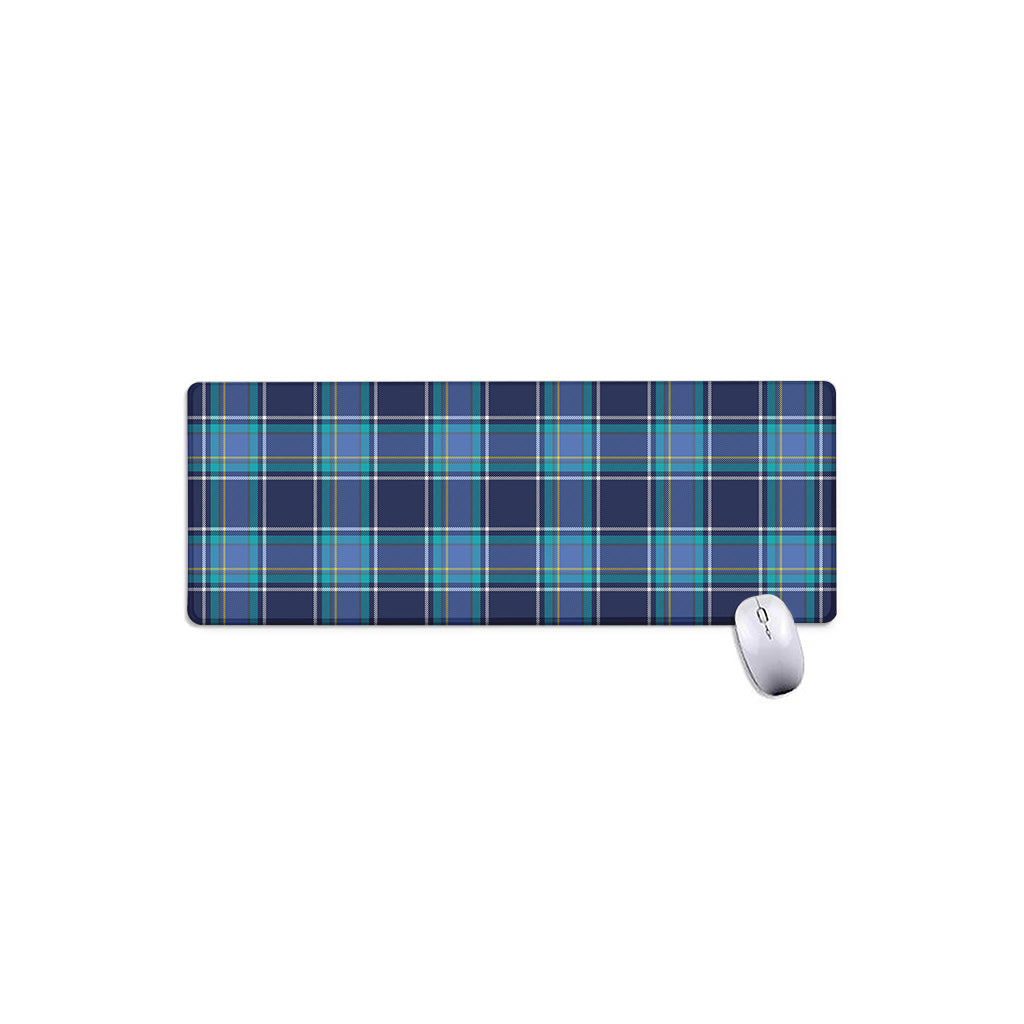 Blue And Teal Tartan Pattern Print Extended Mouse Pad