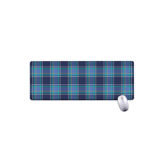 Blue And Teal Tartan Pattern Print Extended Mouse Pad