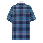 Blue And Teal Tartan Pattern Print Hawaiian Shirt
