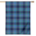 Blue And Teal Tartan Pattern Print House Flag