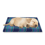 Blue And Teal Tartan Pattern Print Pet Cooling Mat Cover