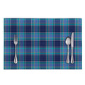 Blue And Teal Tartan Pattern Print Placemat