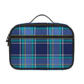 Blue And Teal Tartan Pattern Print Portable Lunch Bag