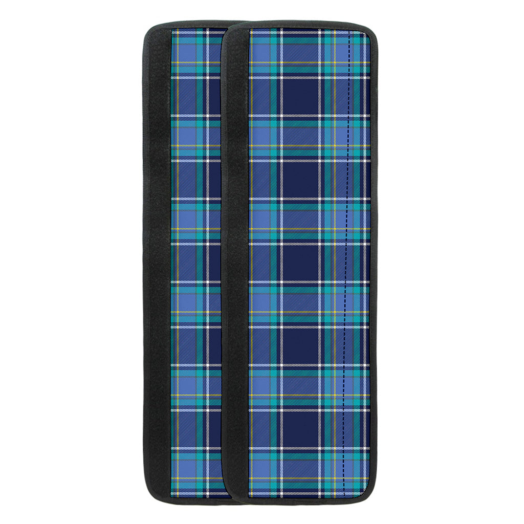 Blue And Teal Tartan Pattern Print Refrigerator Handle Covers