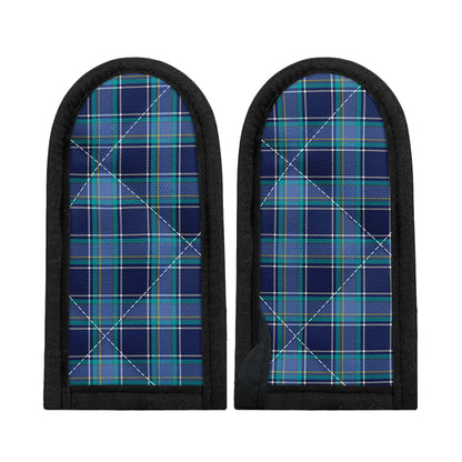 Blue And Teal Tartan Pattern Print Skillet Handle Cover