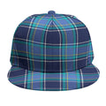 Blue And Teal Tartan Pattern Print Snapback Cap