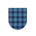 Blue And Teal Tartan Pattern Print Toilet Lid Cover