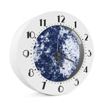 Blue And White Acid Wash Tie Dye Print Alarm Clock