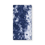 Blue And White Acid Wash Tie Dye Print Baby Crib Sheet