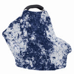 Blue And White Acid Wash Tie Dye Print Baby Seat Cover