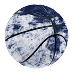 Blue And White Acid Wash Tie Dye Print Basketball