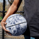 Blue And White Acid Wash Tie Dye Print Basketball