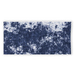 Blue And White Acid Wash Tie Dye Print Beach Towel