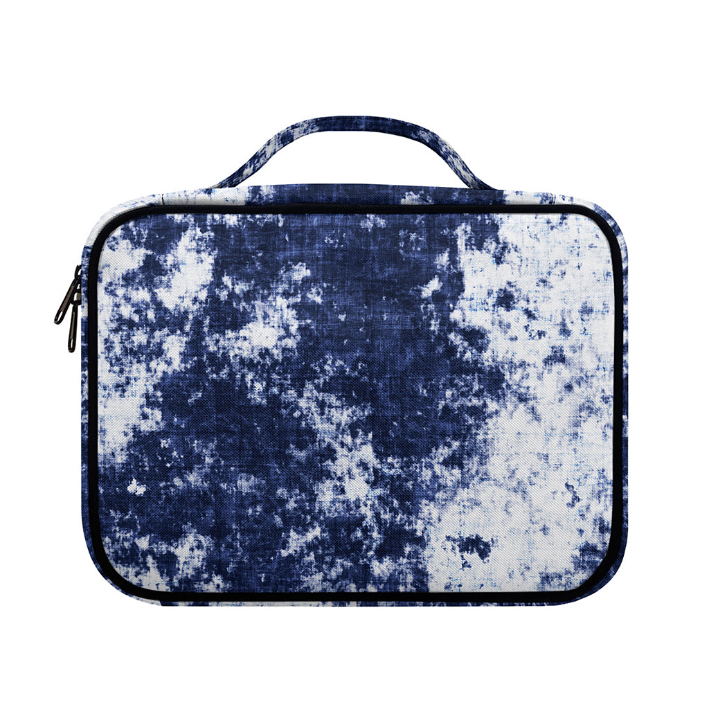 Blue And White Acid Wash Tie Dye Print Briefcase Bible Bag