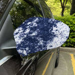 Blue And White Acid Wash Tie Dye Print Car Side Mirror Covers
