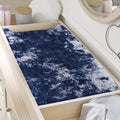 Blue And White Acid Wash Tie Dye Print Changing Pad Cover