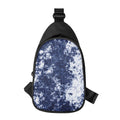 Blue And White Acid Wash Tie Dye Print Sling Bag