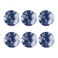 Blue And White Acid Wash Tie Dye Print Coaster Set