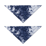 Blue And White Acid Wash Tie Dye Print Dog Bandana