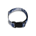Blue And White Acid Wash Tie Dye Print Dog Collar