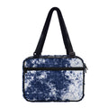 Blue And White Acid Wash Tie Dye Print Double Strap Bible Bag