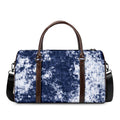 Blue And White Acid Wash Tie Dye Print Duffel Bag