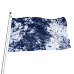 Blue And White Acid Wash Tie Dye Print Flag