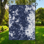 Blue And White Acid Wash Tie Dye Print Garden Flag