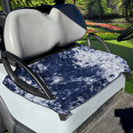 Blue And White Acid Wash Tie Dye Print Golf Cart Seat Cover
