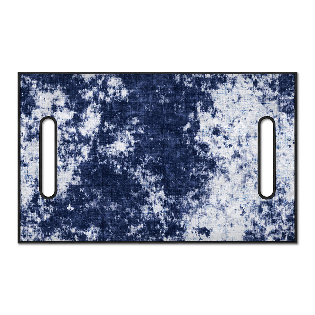 Blue And White Acid Wash Tie Dye Print Golf Cart Seat Cover