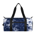 Blue And White Acid Wash Tie Dye Print Gym Bag