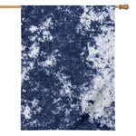 Blue And White Acid Wash Tie Dye Print House Flag