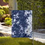 Blue And White Acid Wash Tie Dye Print House Flag