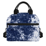 Blue And White Acid Wash Tie Dye Print Insulated Lunch Bag
