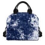 Blue And White Acid Wash Tie Dye Print Insulated Lunch Bag