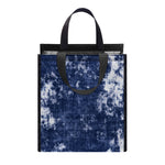 Blue And White Acid Wash Tie Dye Print Insulated Lunch Tote