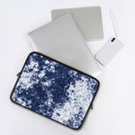 Blue And White Acid Wash Tie Dye Print Laptop Sleeve