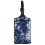 Blue And White Acid Wash Tie Dye Print Luggage Tag