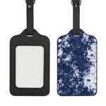 Blue And White Acid Wash Tie Dye Print Luggage Tag