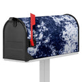 Blue And White Acid Wash Tie Dye Print Mailbox Cover