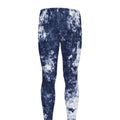 Blue And White Acid Wash Tie Dye Print Men's Leggings