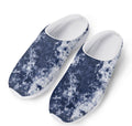 Blue And White Acid Wash Tie Dye Print Mesh Casual Shoes